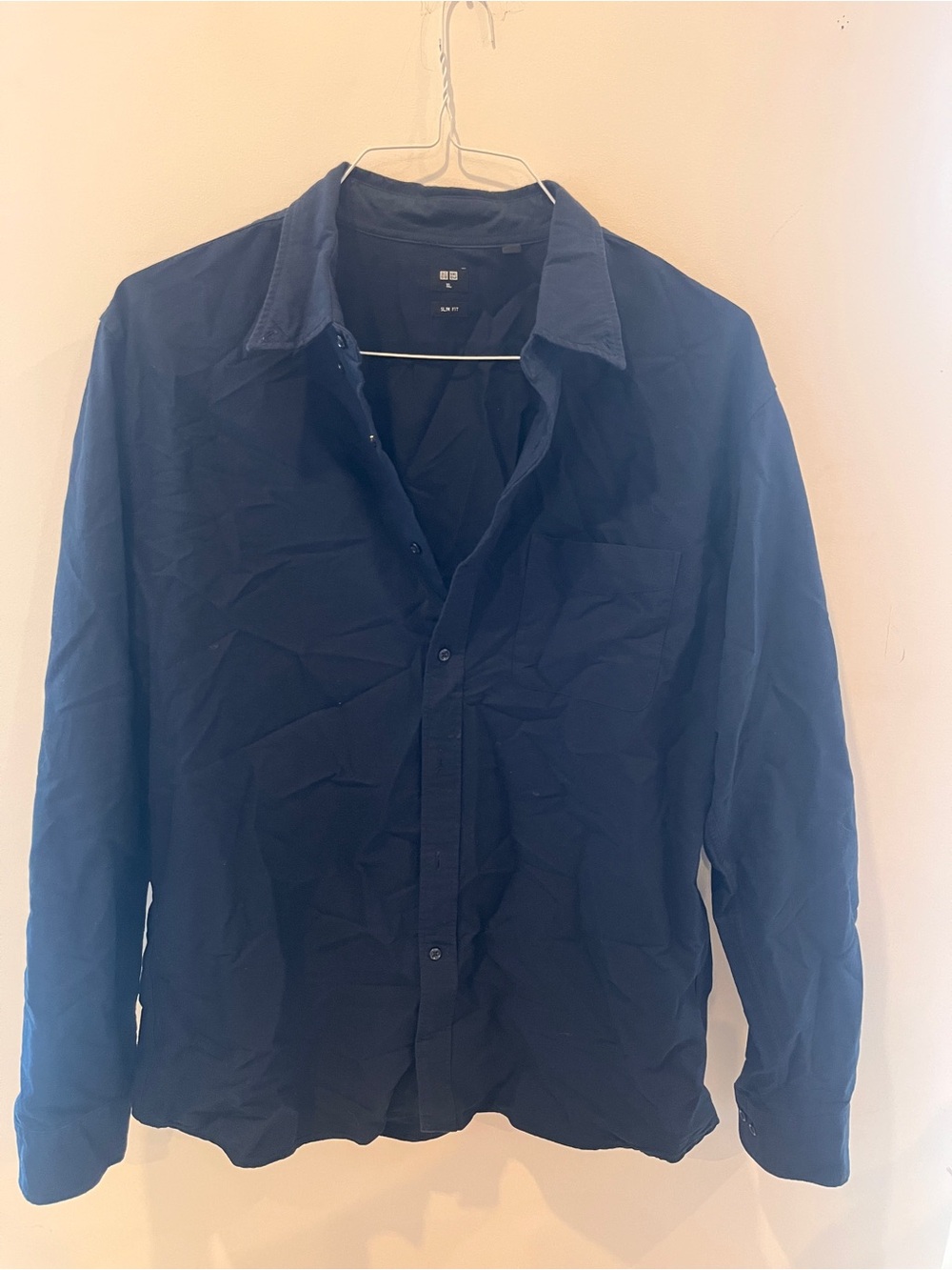 Uniqlo Slim Fit Shirt - Navy Blue